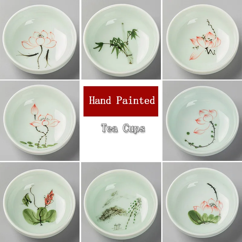 52ML Chinese Kung Fu Tea Cup Ceramic Hand Painted Celadon Porcelain Teaware Chinese style gift D060
52ML Chinese Kung Fu Tea Cup Ceramic Hand Painted Celadon Porcelain Teaware Chinese style gift D060
