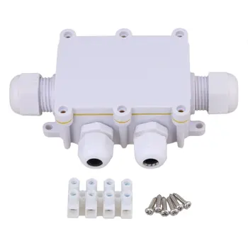 White 4-Way Outdoor Cable Wire Connectors Junction Box IP68 Waterproof Sunproof with Terminal
White 4-Way Outdoor Cable Wire Connectors Junction Box IP68 Waterproof Sunproof with Terminal