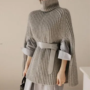 2019 Autumn Winter New Batwing Sleeve Women Sweater Korean version Turtleneck Pullover cloak Loose shawl Female Knitted Tops
2019 Autumn Winter New Batwing Sleeve Women Sweater Korean version Turtleneck Pullover cloak Loose shawl Female Knitted Tops