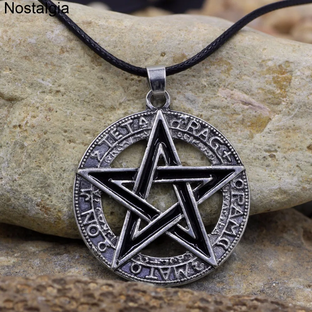 Nostalgia Wicca Pentagram Pentacle Pendant Supernatural Amulet Wiccan Black Rope Chain Necklace Witchcraft Jewelry
Nostalgia Wicca Pentagram Pentacle Pendant Supernatural Amulet Wiccan Black Rope Chain Necklace Witchcraft Jewelry
