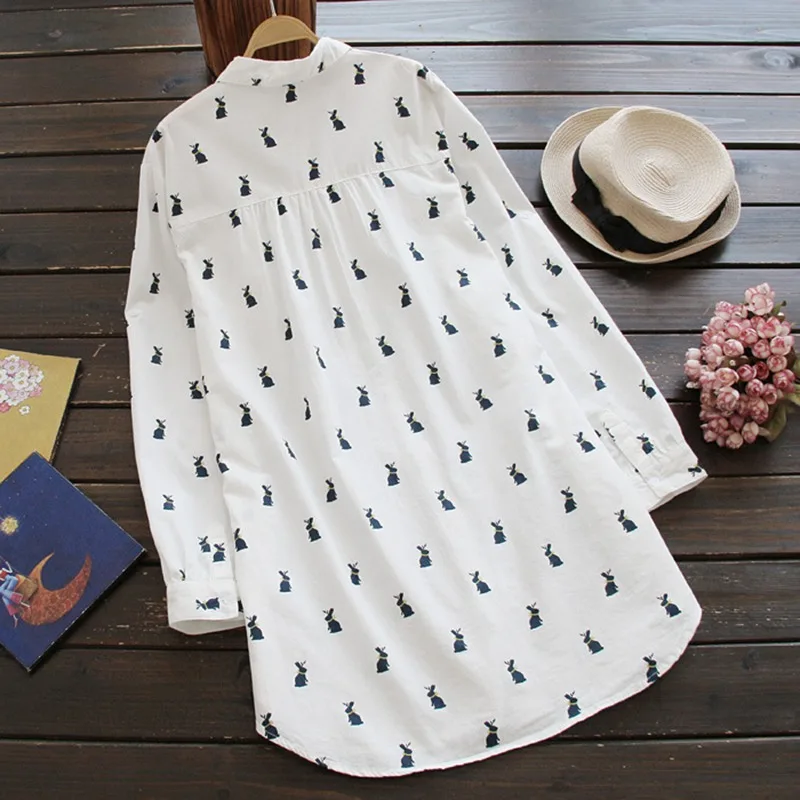 EFINNY Summer Women Dress Full Sleeved Loose Button Shirt Mini Dress Fashion Casual Rabbit Printing Dress Womens Vestido
EFINNY Summer Women Dress Full Sleeved Loose Button Shirt Mini Dress Fashion Casual Rabbit Printing Dress Womens Vestido