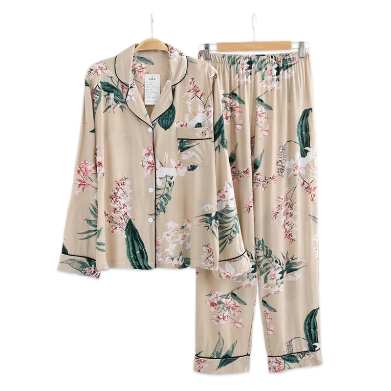 Fresh Greenery rayon women pajamas sets Summer cool casual long sleeve pyjamas women cozy spring korean pajamas pijama mujer
Fresh Greenery rayon women pajamas sets Summer cool casual long sleeve pyjamas women cozy spring korean pajamas pijama mujer