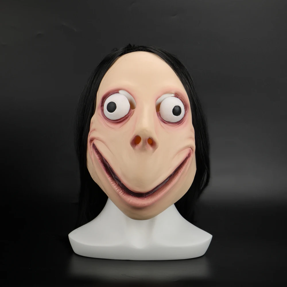 2019 New Hacking Challenge Whale Game Mask Hot Momo Mask Scary Latex Momo Mask Halloween Party Cosplay Ues (3)