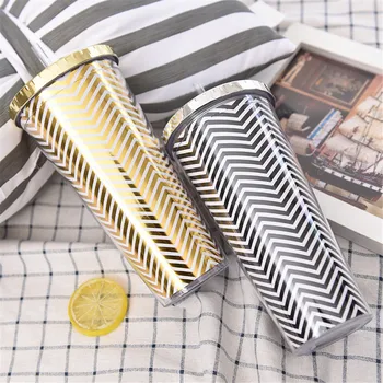 New Summer Striped Streak Coffee Mugs Golden Silver Water Bottle Straw Travel Portable Tea Milk Cup Office Drinkware BPA Free
New Summer Striped Streak Coffee Mugs Golden Silver Water Bottle Straw Travel Portable Tea Milk Cup Office Drinkware BPA Free