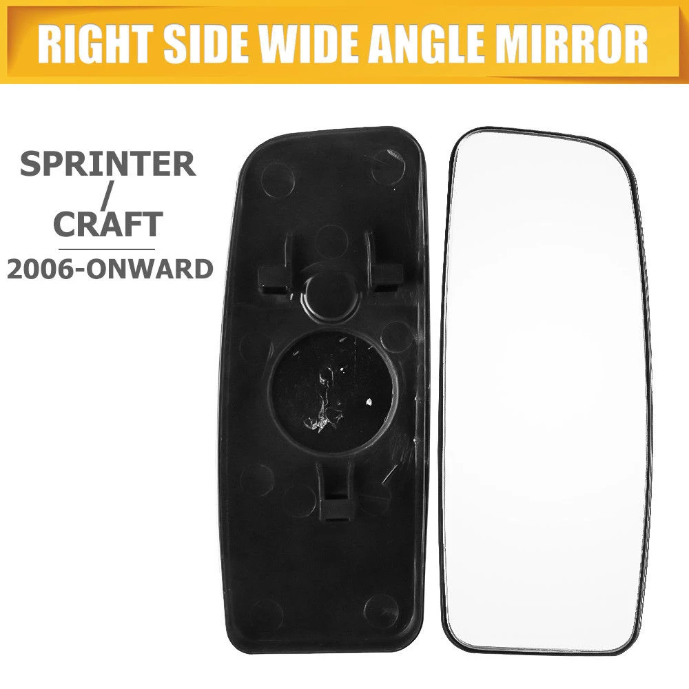 

FOR Mercedes Sprinter Door Wing Mirror Lower Small Wide Glass PUSH On Right O/S
