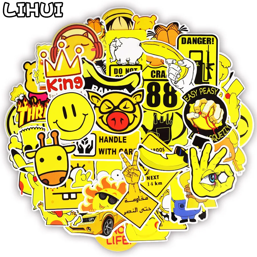 300 Packs Yellow Graffiti Stickers Funny Anime Creative Decal Sticker for Kids to DIY Car Skateboard Bicycle Luggage Snowboard
300 Packs Yellow Graffiti Stickers Funny Anime Creative Decal Sticker for Kids to DIY Car Skateboard Bicycle Luggage Snowboard