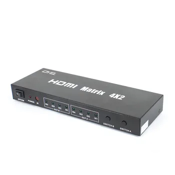 HD hdmi splitter 4 into 2 out, matrix device, HDMI converter, with remote control audio output
HD hdmi splitter 4 into 2 out, matrix device, HDMI converter, with remote control audio output