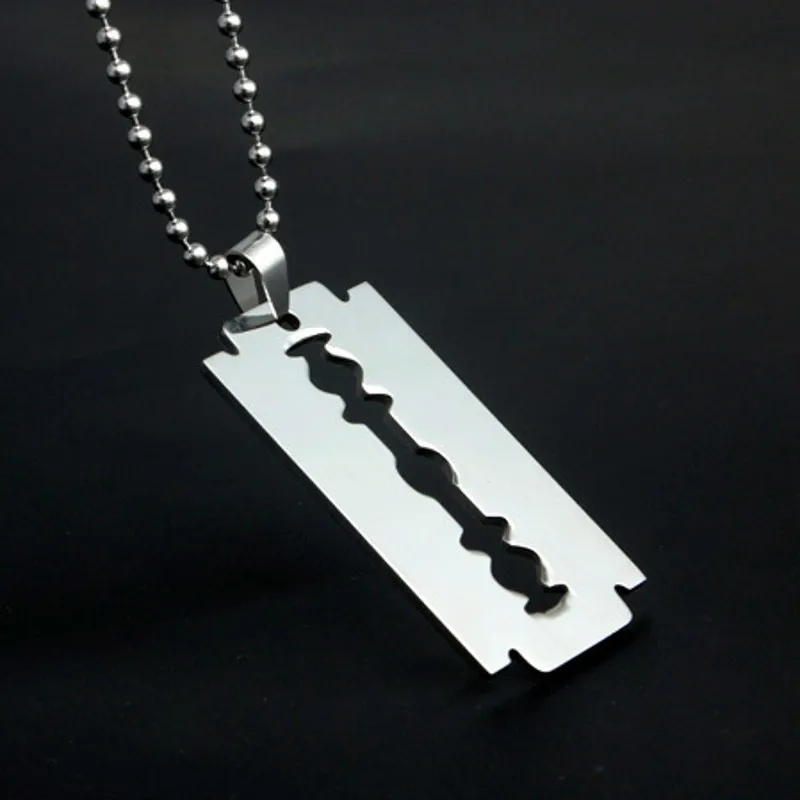 Men's Stainless steel necklace Razor Pendant Silver Color Shaver Shape Necklaces & Pendant With Link Chain Men Jewelry Gift 
Men's Stainless steel necklace Razor Pendant Silver Color Shaver Shape Necklaces & Pendant With Link Chain Men Jewelry Gift