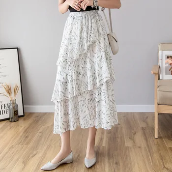 U-SWEAR Women Chiffon Floral Ruffled Cake Skirt Long 2020 Summer New Elastic Waist Chiffon Skirts Female Harajuku Skirt
U-SWEAR Women Chiffon Floral Ruffled Cake Skirt Long 2020 Summer New Elastic Waist Chiffon Skirts Female Harajuku Skirt