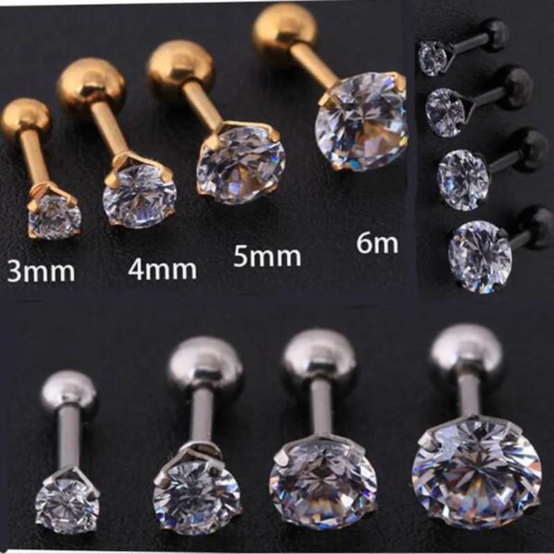 Male Gold Rock Stainless Steel Medical titanium steel bodkin zircon earrings gem crystal stud earring girls Men's ear bone nail
Male Gold Rock Stainless Steel Medical titanium steel bodkin zircon earrings gem crystal stud earring girls Men's ear bone nail