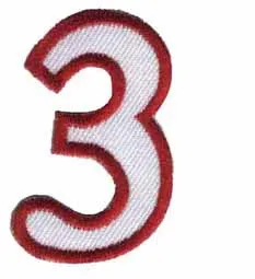 Letter 3 patches 50.8MM high /motifs /red Numbers/sew on patch | Дом и сад