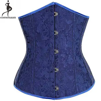 Dark Blue Underbust Corset Jacquard Floral Korset Gothic Bustier Boned Corsets Front Busk Corsetto Solid Waist Slimming Gorset
Dark Blue Underbust Corset Jacquard Floral Korset Gothic Bustier Boned Corsets Front Busk Corsetto Solid Waist Slimming Gorset