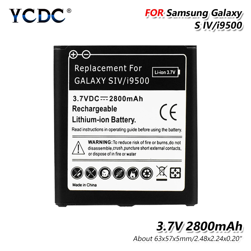 3.7V 2800mAh New Replacement Battery Rechargeable Lithium Battery Durable For Samsung Galaxy S4 I9500 I9505 I337 L720 I545
3.7V 2800mAh New Replacement Battery Rechargeable Lithium Battery Durable For Samsung Galaxy S4 I9500 I9505 I337 L720 I545