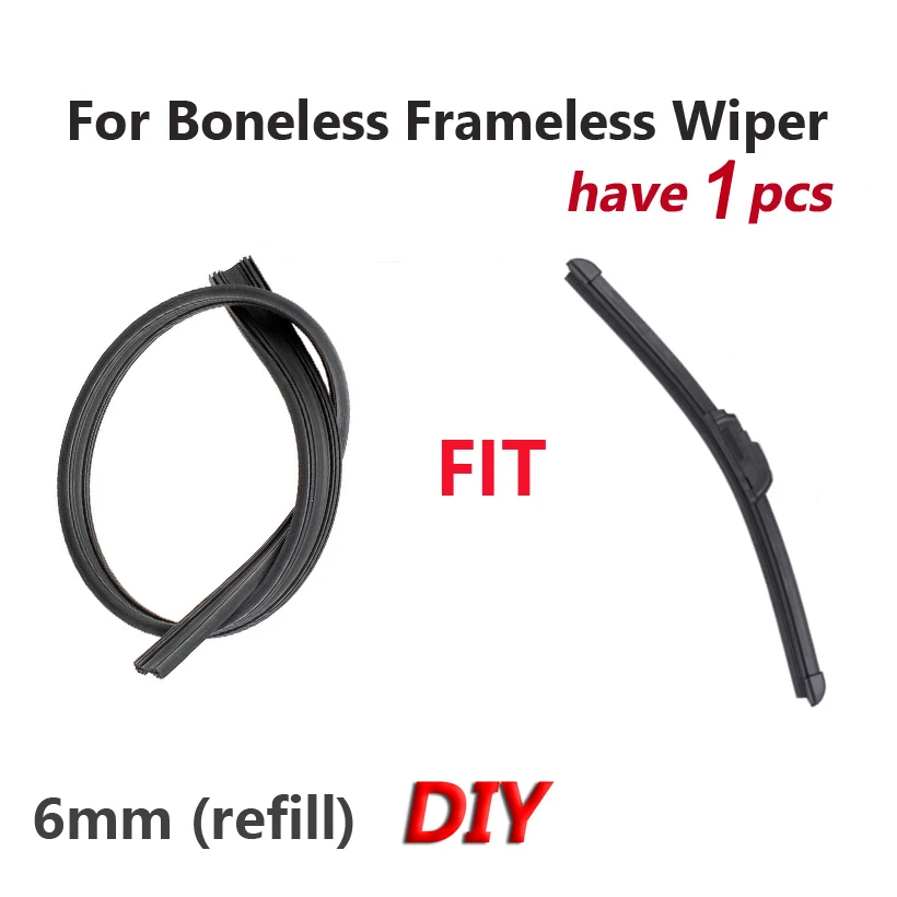 1pcs High Quality for Boneless Frameless Rubber Car Wiper Blade refill Strips Windscreen 6mm 24"26"28" Windshield
1pcs High Quality for Boneless Frameless Rubber Car Wiper Blade refill Strips Windscreen 6mm 24"26"28" Windshield