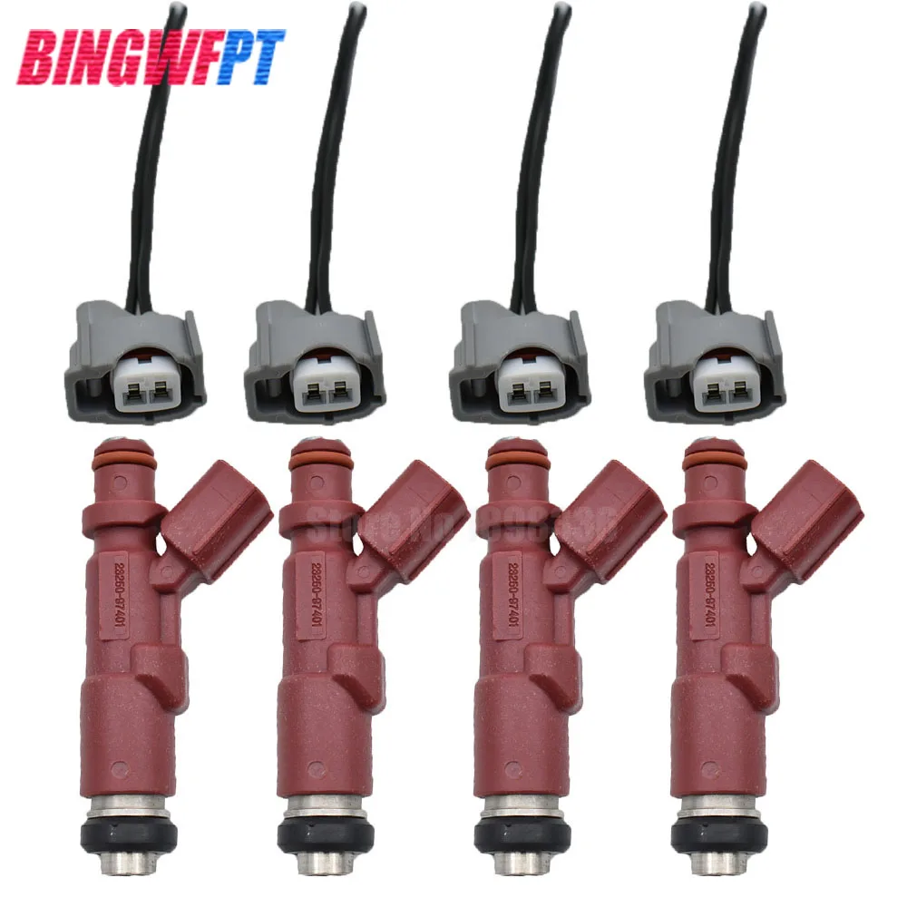 

4PCS/LOT Fuel Injectors + wires 23250-97401 for Toyota Avanza 04-06 F601RM K3VE 1.3L For Daihatsu Terios 2325097401