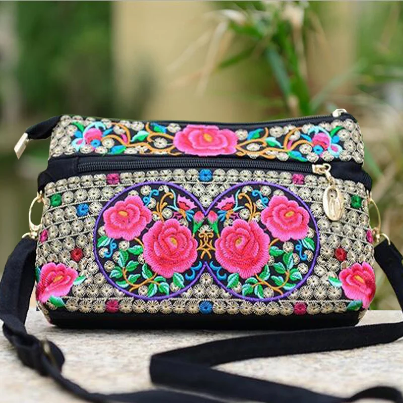 National Rose Embroidered Small Shoulder Bags Vintage Hmong Ethnic Thai Indian Boho Embroidery Unique Shoulder Messenger Bag
National Rose Embroidered Small Shoulder Bags Vintage Hmong Ethnic Thai Indian Boho Embroidery Unique Shoulder Messenger Bag