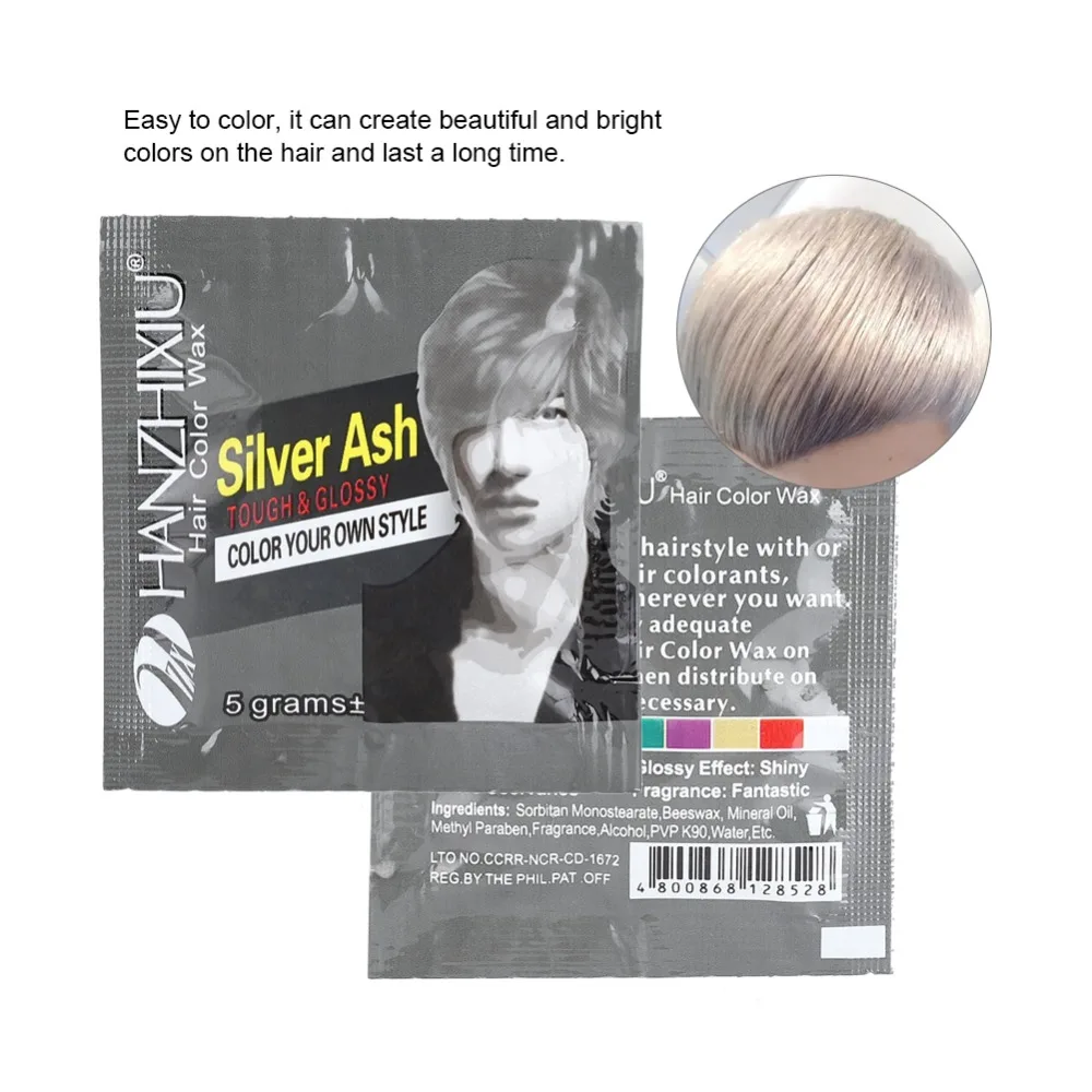 Grey 5g Disposable Fashion Styling Hair Coloring Dye Wax Mud Easy Coloring Cream Super Dye For Men Hair Styling Salon
Grey 5g Disposable Fashion Styling Hair Coloring Dye Wax Mud Easy Coloring Cream Super Dye For Men Hair Styling Salon