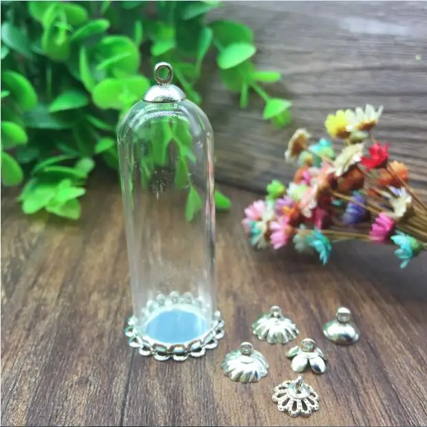 20sets/lot 50*18mm glass globe silver plated filigree DOUBLE LACE base tray cap glass vial pendant bottle dome jewelry findings
20sets/lot 50*18mm glass globe silver plated filigree DOUBLE LACE base tray cap glass vial pendant bottle dome jewelry findings