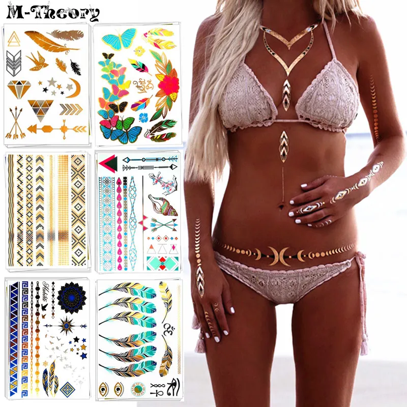 2016 new Hoist chain Golden Temporary Body Art Flash Tattoo Sticker 21*15cm Waterproof Tatoo Henna Gold Tattoo Stickers
2016 new Hoist chain Golden Temporary Body Art Flash Tattoo Sticker 21*15cm Waterproof Tatoo Henna Gold Tattoo Stickers