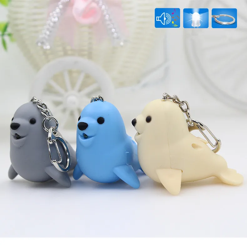 Cartoon sea lion Led keychain with sound,Cute Flashlight simulation model KeyRing,Children toys gift Key chains bag pendant
Cartoon sea lion Led keychain with sound,Cute Flashlight simulation model KeyRing,Children toys gift Key chains bag pendant