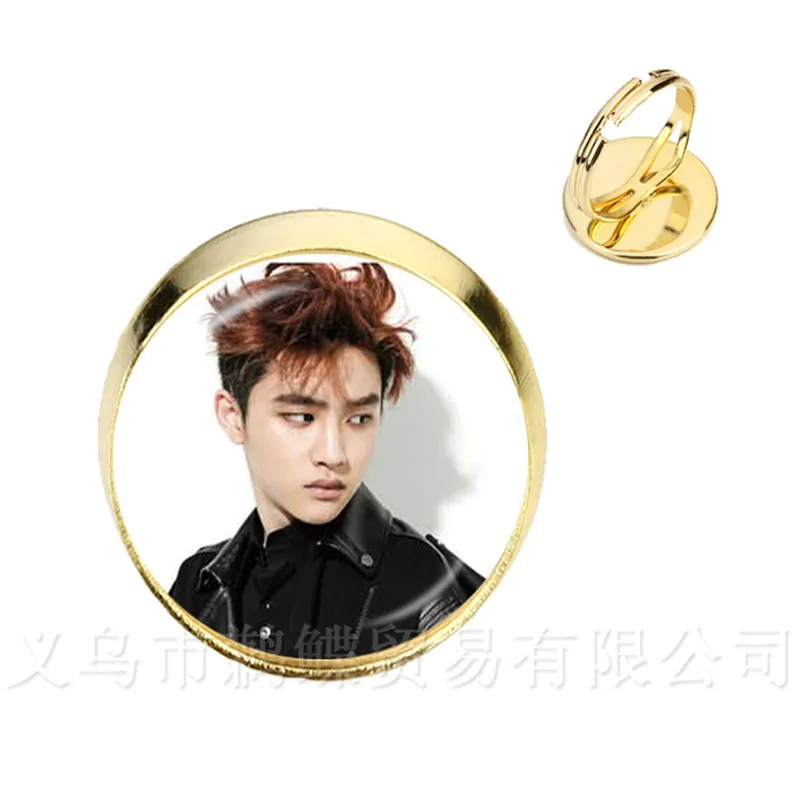 Hot KPOP EXO Rings Member Figure Silver/Golder Plated 2 Color Adjustable For Fans Support Jewelry | Украшения и аксессуары