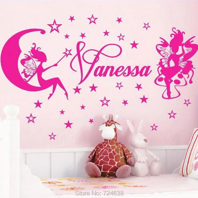 Fairies & Little Star Personalized Wall Decor Butterfly Children Art Wall Decals Vinyl Wall Stickers For Child Room
Fairies & Little Star Personalized Wall Decor Butterfly Children Art Wall Decals Vinyl Wall Stickers For Child Room