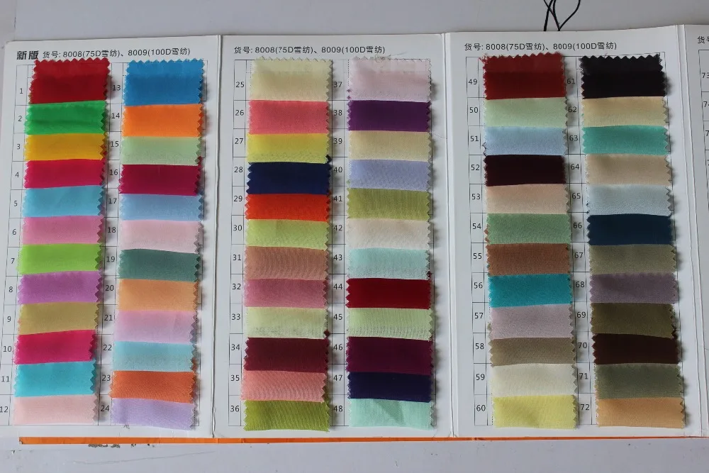Chiffon Color Chart 1