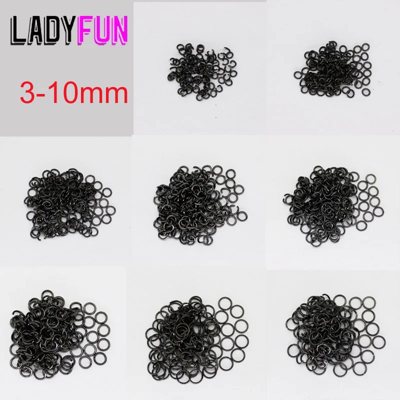 Non Tarnish Stainless Steel Open Jump Rings Black Plated JumpRing 3/ 4/5/6/7/8/9/10mm jewelry rings DIY Jewelry Making Supplies
Non Tarnish Stainless Steel Open Jump Rings Black Plated JumpRing 3/ 4/5/6/7/8/9/10mm jewelry rings DIY Jewelry Making Supplies