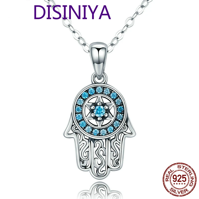 Real 925 Sterling Silver Hand Of Fatima Hamsa Pendant Choker Necklace For Women Fashion bijoux Jewelry Gift CQN264
Real 925 Sterling Silver Hand Of Fatima Hamsa Pendant Choker Necklace For Women Fashion bijoux Jewelry Gift CQN264
