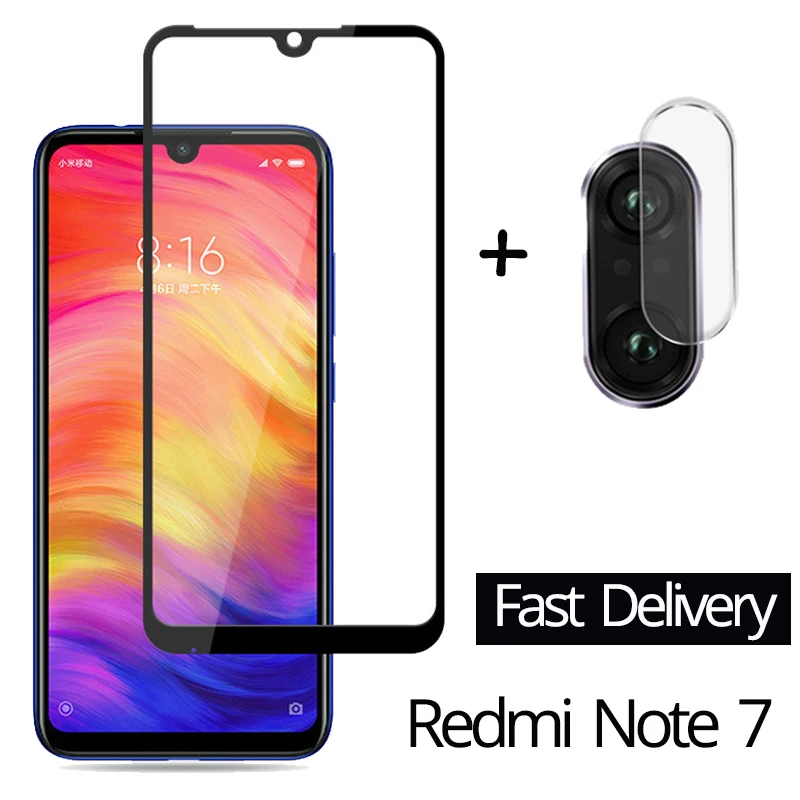 

2-in-1 Camera Glass Redmi Note7 Pro Tempered Glass Screen Protector Redmi 7A Note4X K20 Pro 5+ protective Film for XiaoMi 5X A1