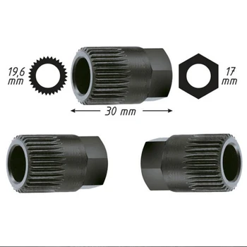 Good Alternator Clutch Free Wheel Pulley Removal Tool 33 Spline for VW /AUDI /FORD for PEUGEOT 33TxH17
Good Alternator Clutch Free Wheel Pulley Removal Tool 33 Spline for VW /AUDI /FORD for PEUGEOT 33TxH17