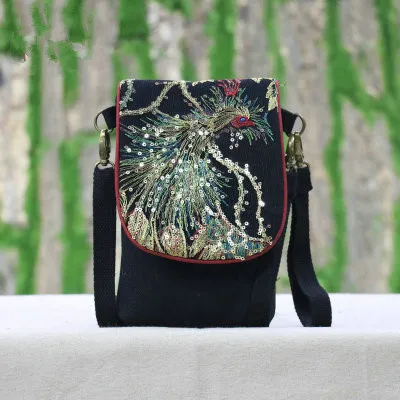 

Fashion National Embroidery Women Small Shopping Bags!Nice Floral Embroidered Lady Shoulder&Handbags Versatile Vintage Cover bag