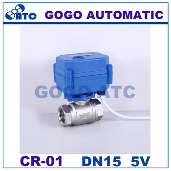 1/2 BSP DN15 5V DC Stainless steel Motorized Ball Valve,2 way Electrical MINI Ball Valve CR-01 Wires water automatic valve
1/2 BSP DN15 5V DC Stainless steel Motorized Ball Valve,2 way Electrical MINI Ball Valve CR-01 Wires water automatic valve