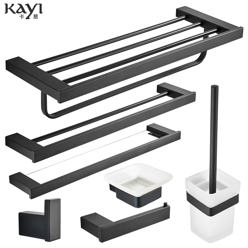 new Black towel rack of 304 stainless steel bathroom towel rack toilet carrying shelves bath hardware accessories kit
new Black towel rack of 304 stainless steel bathroom towel rack toilet carrying shelves bath hardware accessories kit