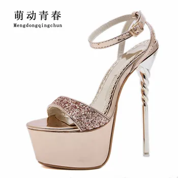35-43 Plus Size Women Pumps Bling Ankle Strap 6.5cm Platform Thin Heels Sandals Fashion Female 17cm High Heels Dress Party Pumps
35-43 Plus Size Women Pumps Bling Ankle Strap 6.5cm Platform Thin Heels Sandals Fashion Female 17cm High Heels Dress Party Pumps