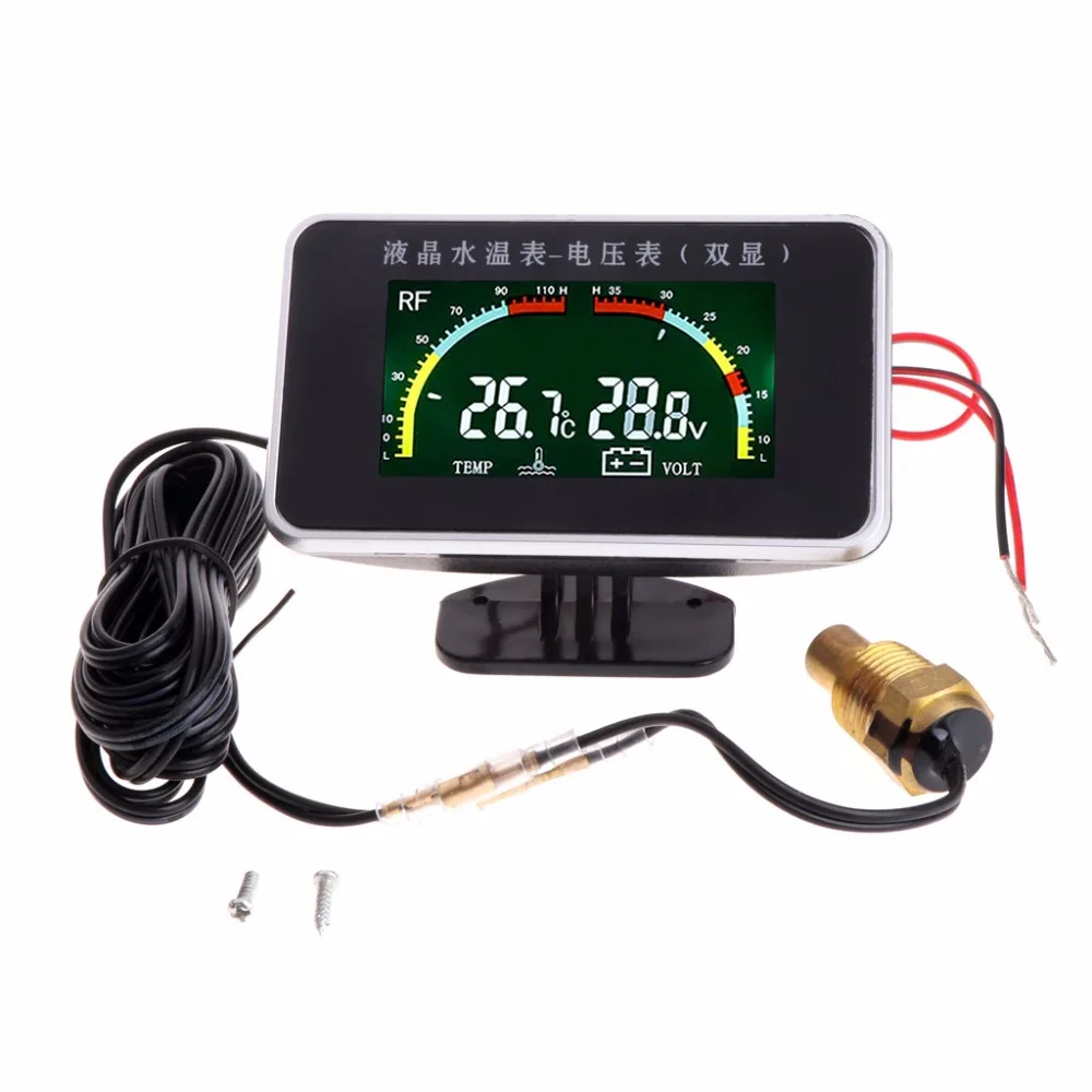 12-24V Car 2in1 LCD Digital Display Voltmeter Kits Gauge Water Temperature Meter Tester Tools
12-24V Car 2in1 LCD Digital Display Voltmeter Kits Gauge Water Temperature Meter Tester Tools