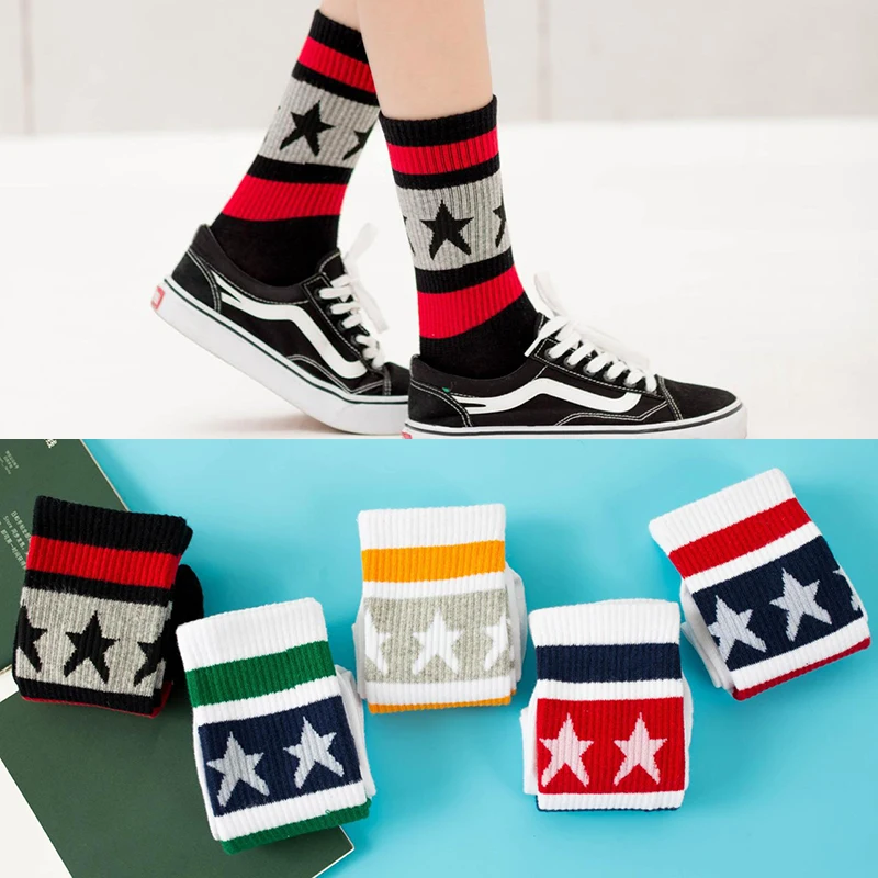 5 pair/set Fashion Star Striped Women Crew Socks Harajuku Hip Hop Skateboard Funny Women Casual Socks with Gift Bag
5 pair/set Fashion Star Striped Women Crew Socks Harajuku Hip Hop Skateboard Funny Women Casual Socks with Gift Bag
