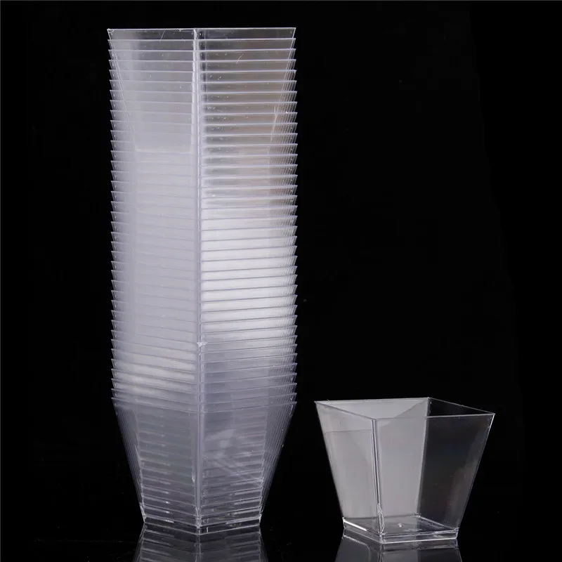 40pcs 7OZ Plastic Cup 210ml Clear Square Disposable Dessert Cup Festival Wedding Decoration Cake Mousse Jelly Pudding Tiramisu
40pcs 7OZ Plastic Cup 210ml Clear Square Disposable Dessert Cup Festival Wedding Decoration Cake Mousse Jelly Pudding Tiramisu