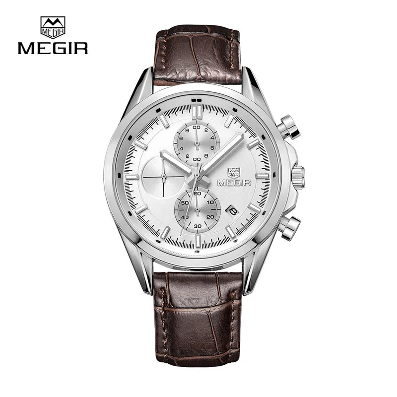 MEGIR New Fashion Military Leather Quartz Watch Men Luxury Luminous Chronograph Analog Watch Man Wristwatch 5005 
MEGIR New Fashion Military Leather Quartz Watch Men Luxury Luminous Chronograph Analog Watch Man Wristwatch 5005