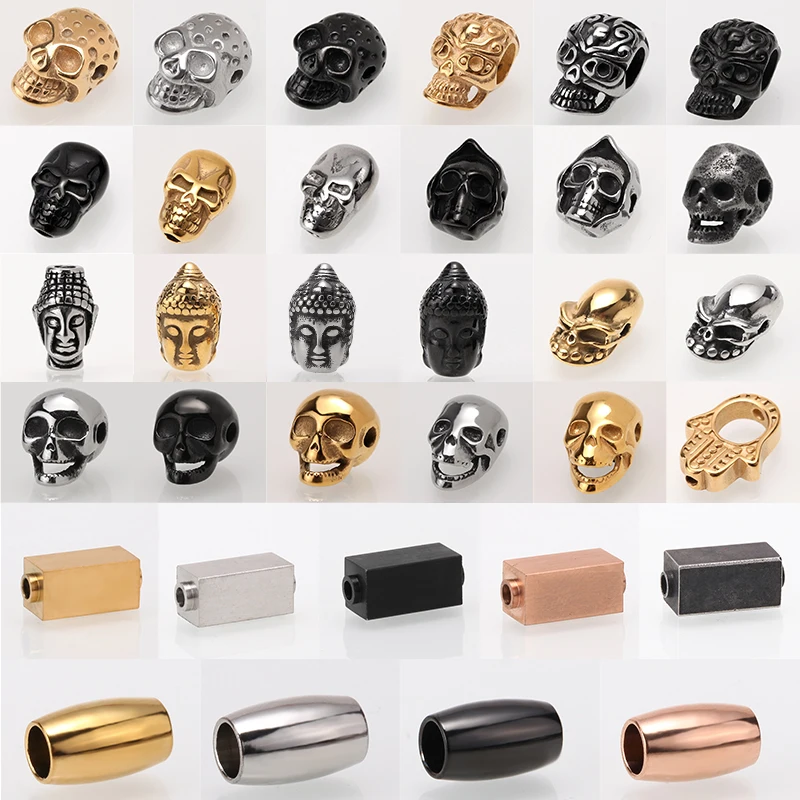 Stainless steel beads 1 pcs DIY skull beads for man's charms bracelets Copper plating kralen jewelry making diy rope pendant
Stainless steel beads 1 pcs DIY skull beads for man's charms bracelets Copper plating kralen jewelry making diy rope pendant