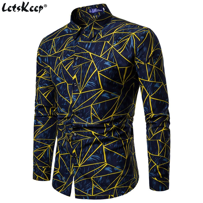 LetsKeep 2018 Autumn Men geometric shirt Mens printed Dress Shirt Long sleeve Casual Turn down Collar Shirt EU size M-3XL, ZA486
LetsKeep 2018 Autumn Men geometric shirt Mens printed Dress Shirt Long sleeve Casual Turn down Collar Shirt EU size M-3XL, ZA486
