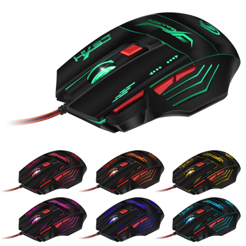 HXSJ H100 5500DPI Optical Gaming Mouse 7 Buttons Professional Exchanged Mode Breathing Light Wired Mouse Computer Mouse
HXSJ H100 5500DPI Optical Gaming Mouse 7 Buttons Professional Exchanged Mode Breathing Light Wired Mouse Computer Mouse