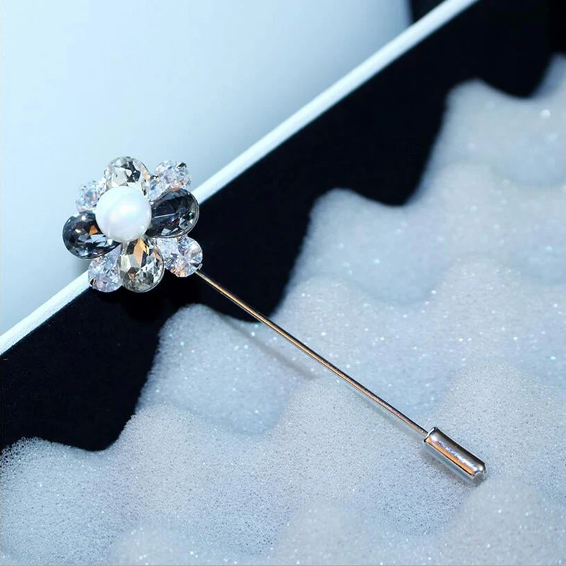 New High Quality Men Women Crystal Flower Broches Lapel Pin For Men Wedding Party Pearl Brooch Pins Lapel Shirt Fashion Jewelry
New High Quality Men Women Crystal Flower Broches Lapel Pin For Men Wedding Party Pearl Brooch Pins Lapel Shirt Fashion Jewelry