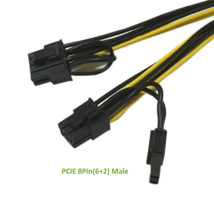 PCIE 8P Female to 2 Port Dual 8pin 6P+2P Male (12)