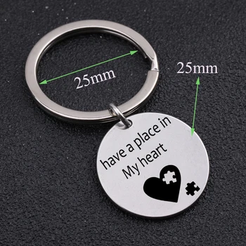 "Have A Place In My Heart"Key Chain Heart Engraved Stainless Steel Key Pendant Jewelry Missing Piece Puzzle Keyring For Couple
"Have A Place In My Heart"Key Chain Heart Engraved Stainless Steel Key Pendant Jewelry Missing Piece Puzzle Keyring For Couple