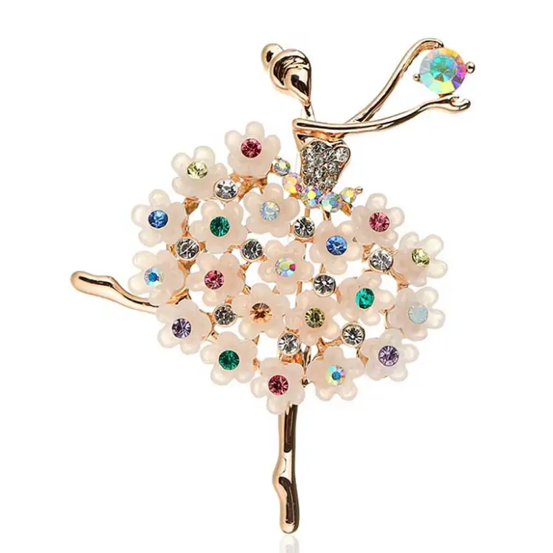 New small fragrant wind scarf pin jeweled brooch Ballet dancing girl brooches for woman
New small fragrant wind scarf pin jeweled brooch Ballet dancing girl brooches for woman
