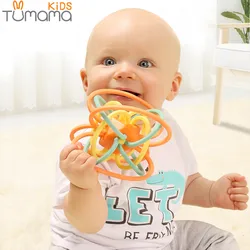 Tumama 0-12 месяцев, детская игрушка для новорожденных, шарик-грызунок, музыкальная игрушка, погремушки, обучающая игрушка, пластиковый ручной К...