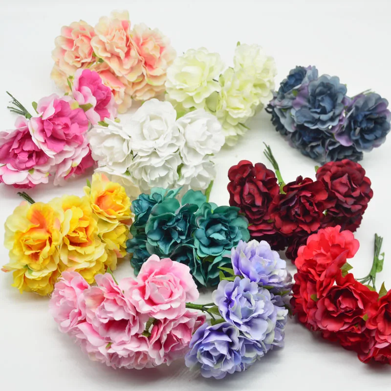 6pcs 4cm Fake Gradient Rose silk artificial flowers bouquet for Wedding Home Decoration DIY Wreath Wrist gift box Scrapbooking 
6pcs 4cm Fake Gradient Rose silk artificial flowers bouquet for Wedding Home Decoration DIY Wreath Wrist gift box Scrapbooking