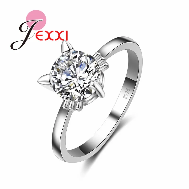Jewelry Little Cat Cat Shaped Rings Diamond Cute Little Cat Diamond Ring Cat
