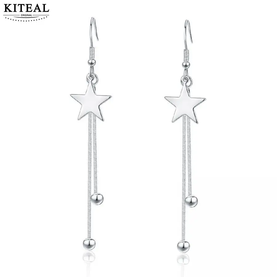 KITEAL 2018 новые модные женские длинные серьги-подвески с пятиконечной звездой и